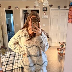 Cozy Cream Sherpa Half-Zip Pullover Sweater